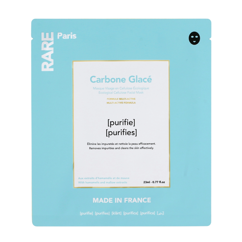 RARE PARIS Carbone Glacé Purifying Face Mask - Очищувальна маска з гамамелісом та екстрактом мальви